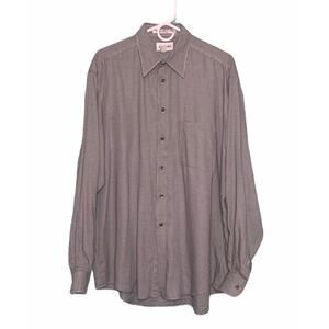 Alfani Houndstooth Button-Down Shirt Size Medium 16.5